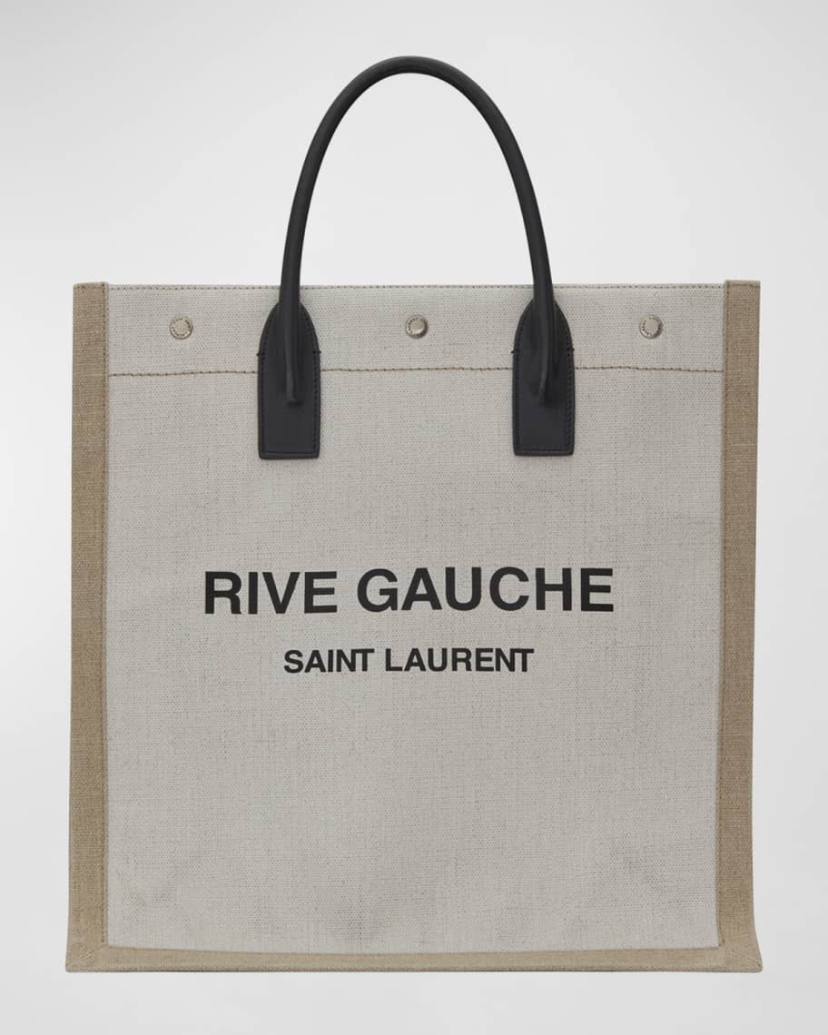 Image 1 of 1: Noe YSL Rive Gauche Linen Shopper Tote Bag