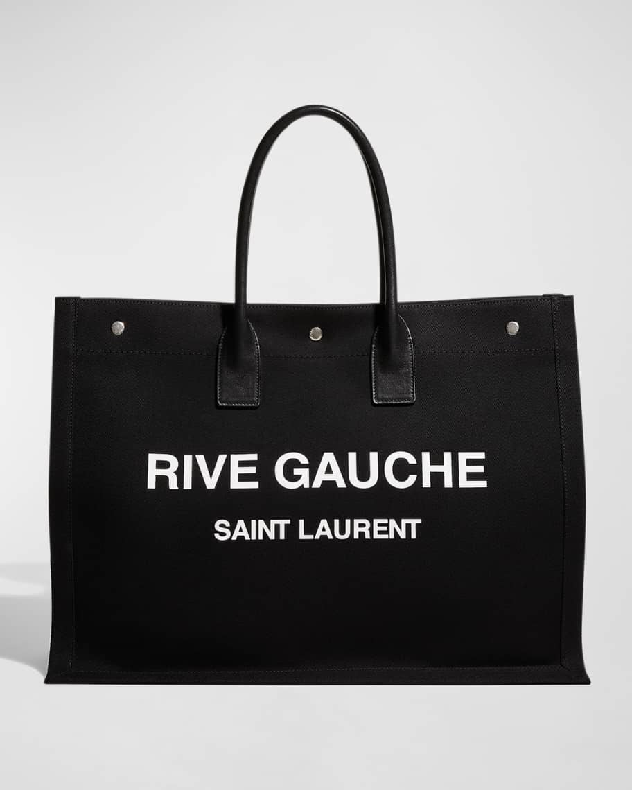 Saint Laurent Rive Gauche Tote Bag in Canvas | Neiman Marcus