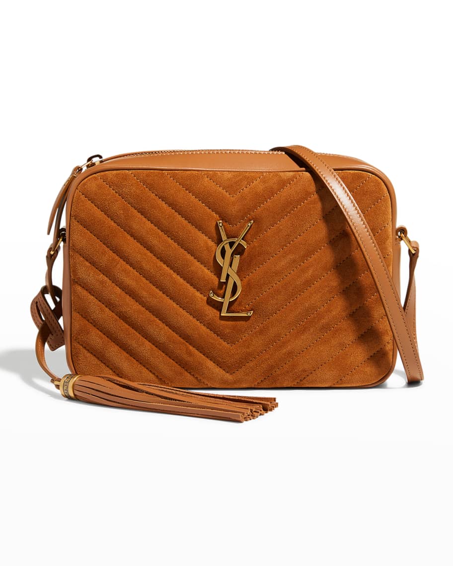 Saint Laurent Lou YSL Suede Camera Crossbody Bag