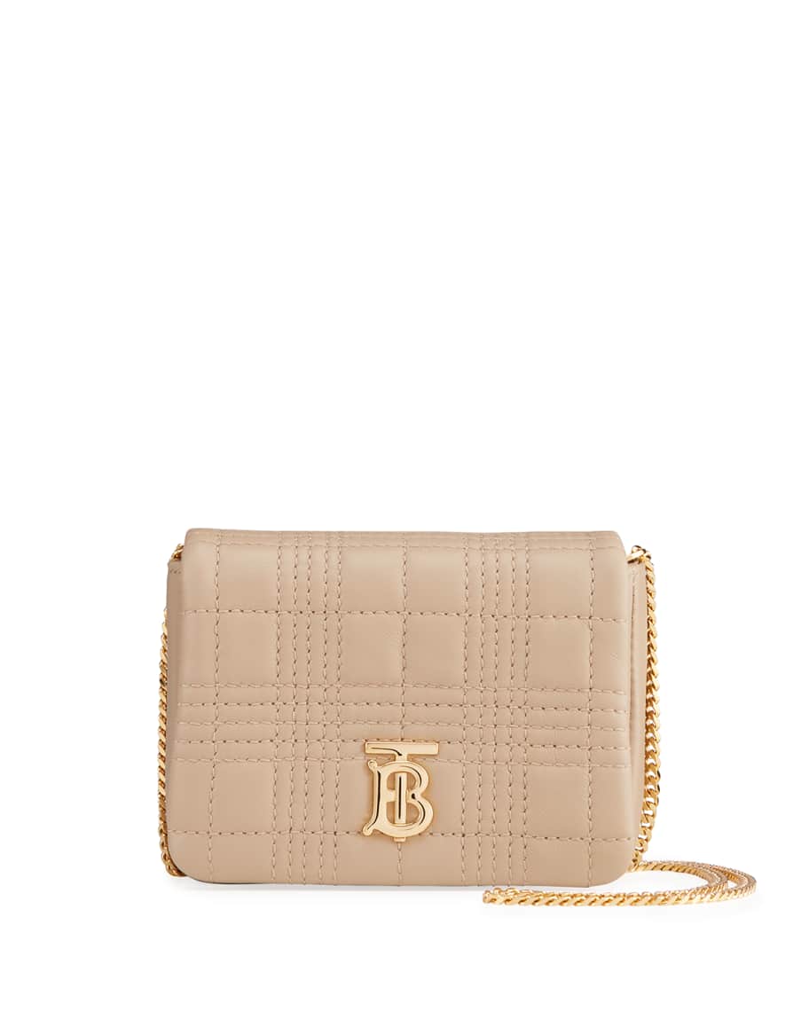 Burberry Lola Square Quilted Shoulder Bag, Beige | Neiman Marcus