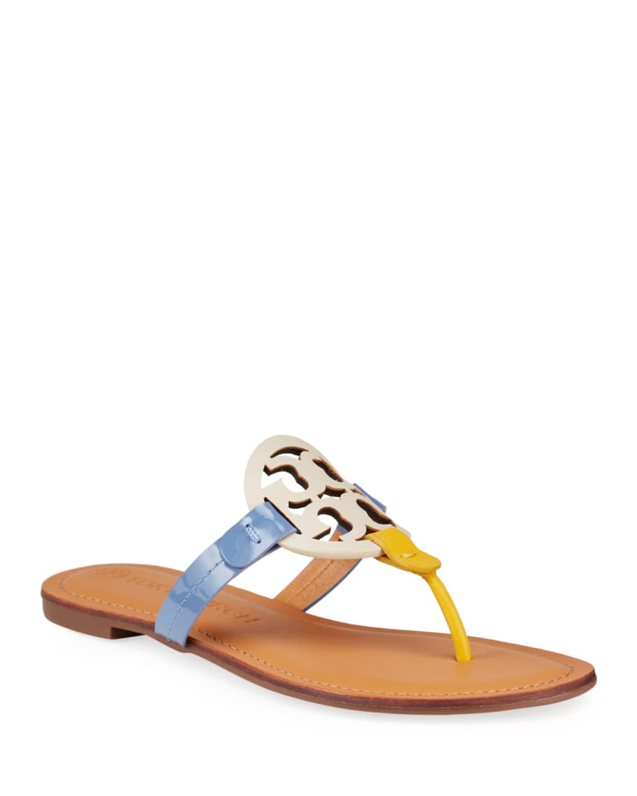 Tory Burch Miller Colorblock Logo Thong Sandals | Neiman Marcus