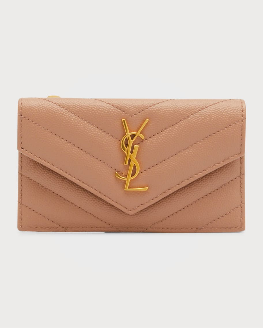 monogramme small grain de poudre ysl envelope wallet