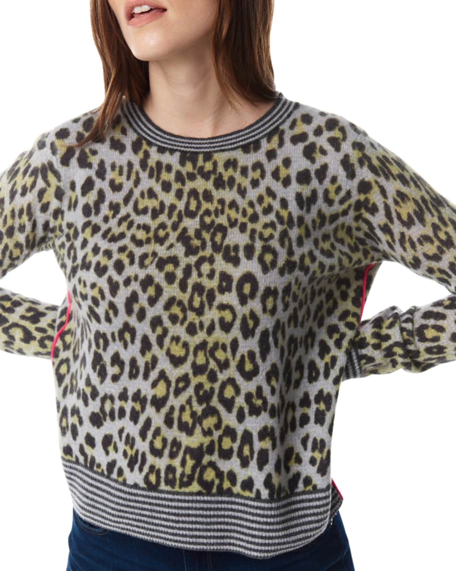 Lisa Todd Spotted Cashmere Piped Sweater Neiman Marcus