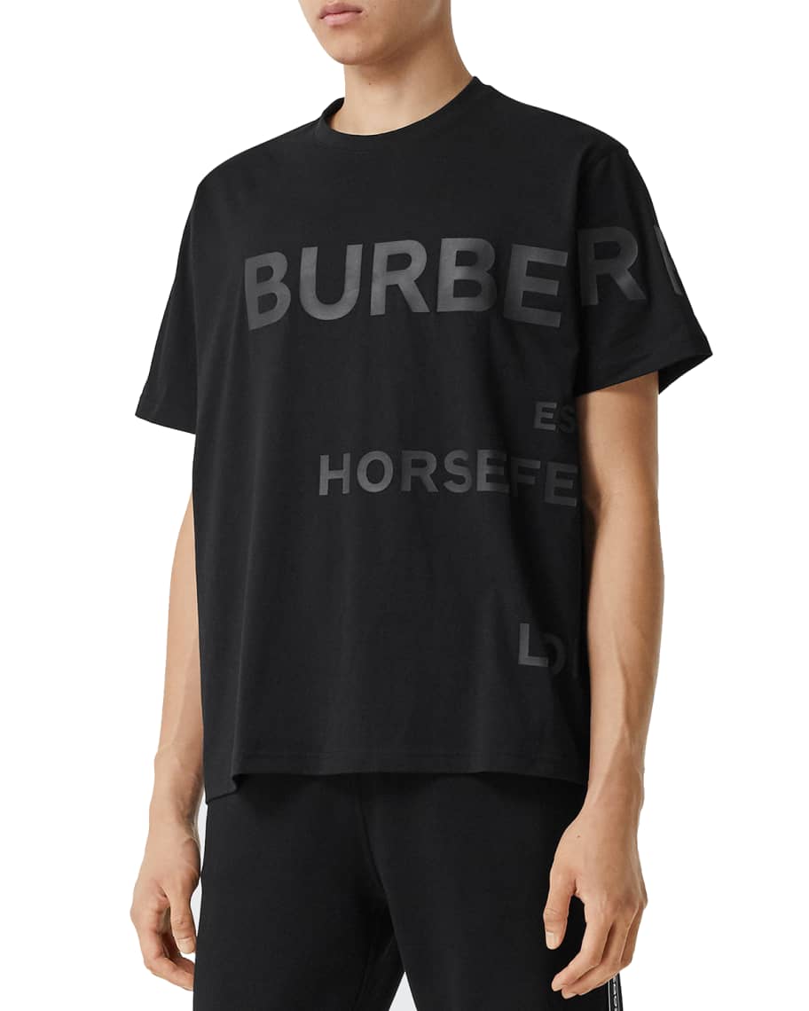 Burberry Men's Harlford Tonal Tape Logo T-Shirt | Neiman Marcus