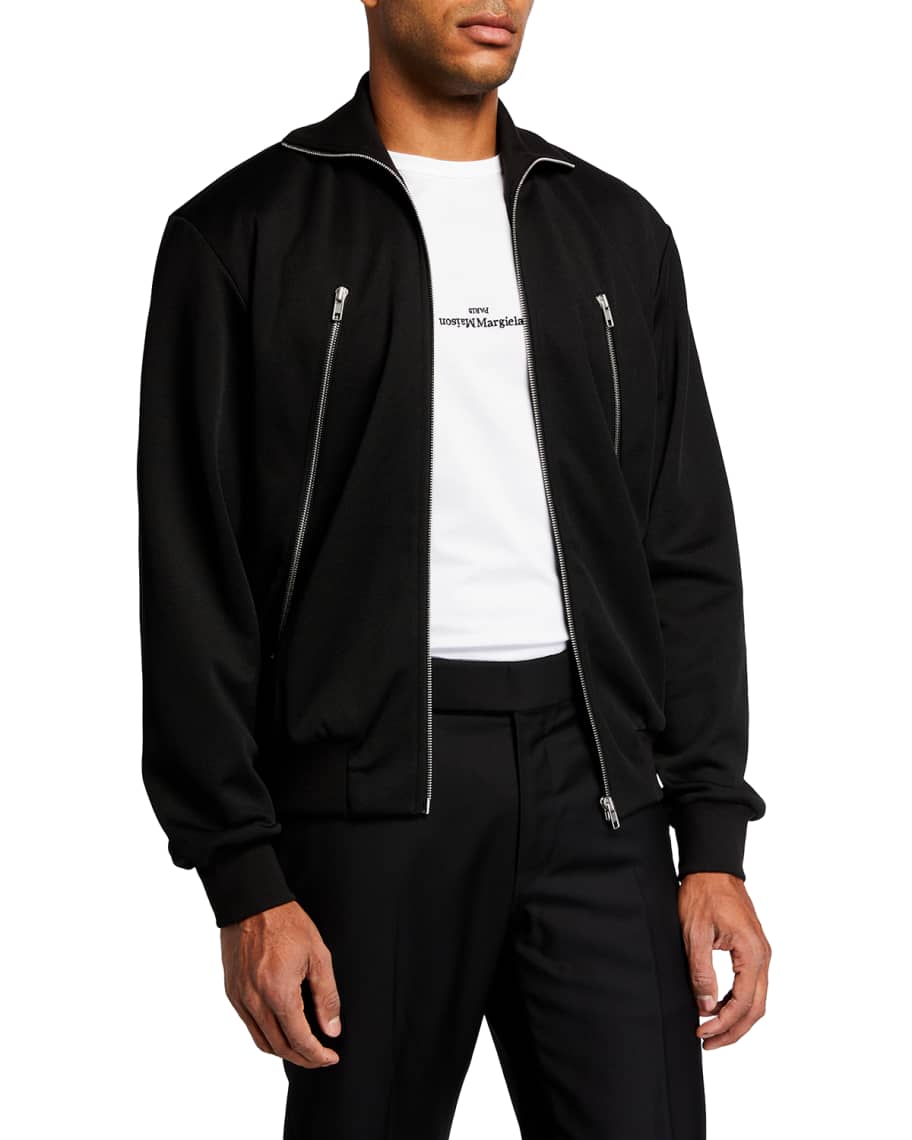 ジャケット・アウター Martin Margiela Gradation zip up blouson Maison Margiela Men's Zip-Front Track Jacket | Neiman Marcus