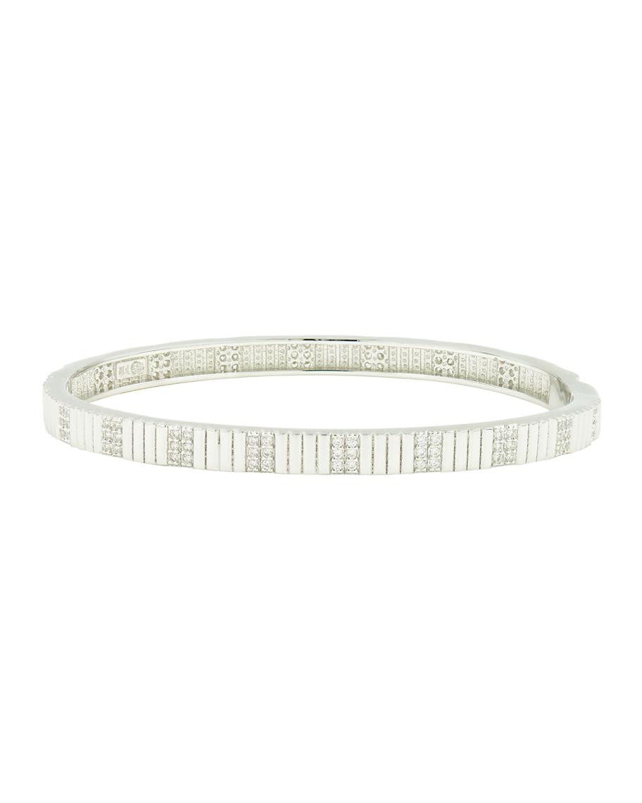 Freida Rothman Hinged Bangle Bracelet, Silver | Neiman Marcus