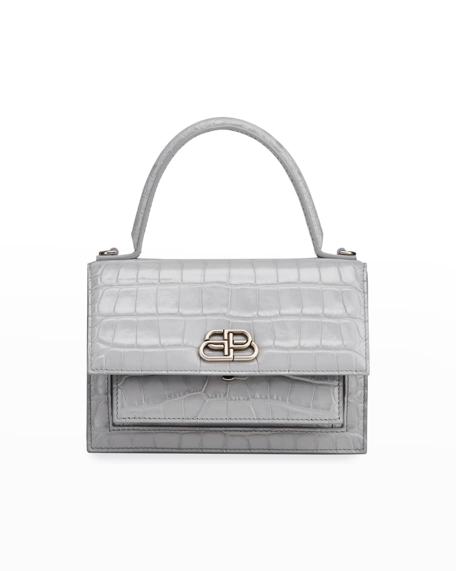 Balenciaga Sharp XS Mock Croc Satchel Bag | Neiman Marcus