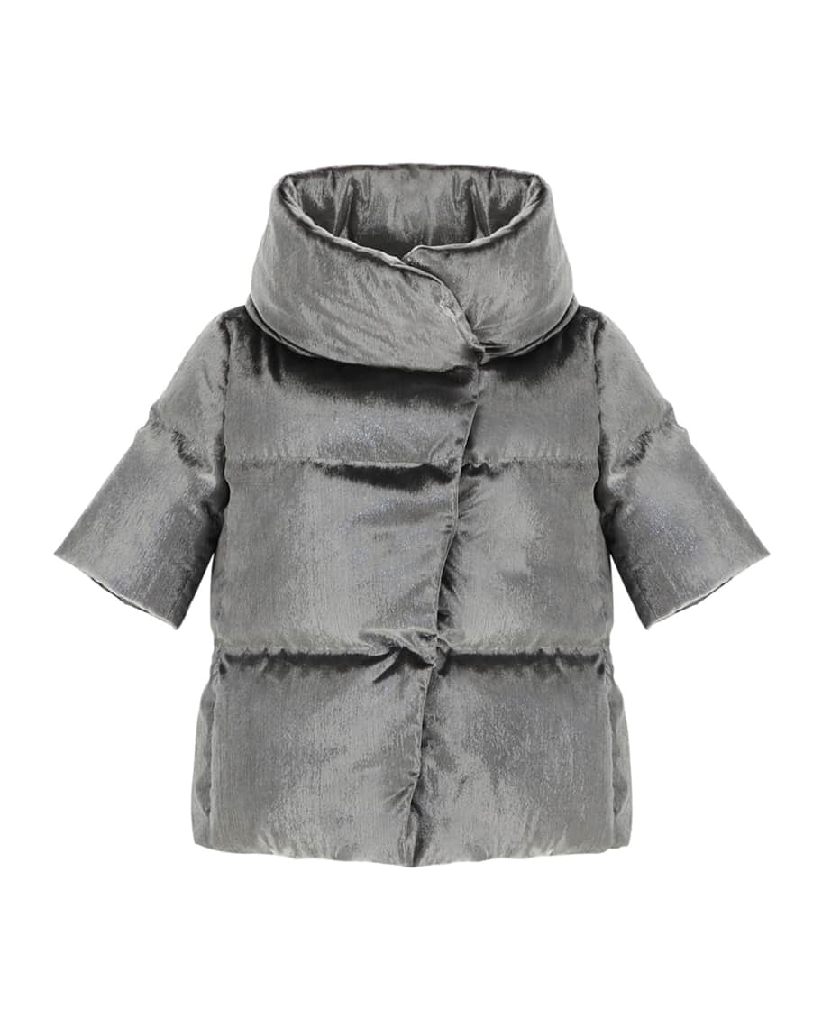 Herno Crystal Velvet Short Down Jacket Neiman Marcus