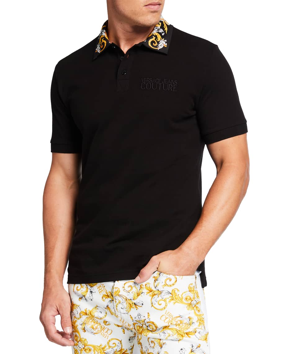 Versace baroque deals polo shirt