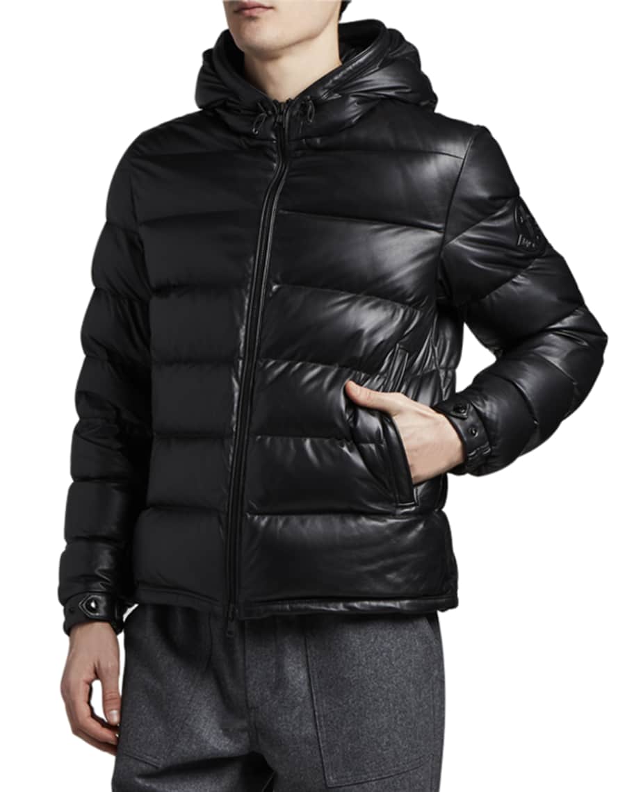 Moncler Men s Gebroulaz Quilted Leather Jacket Neiman Marcus