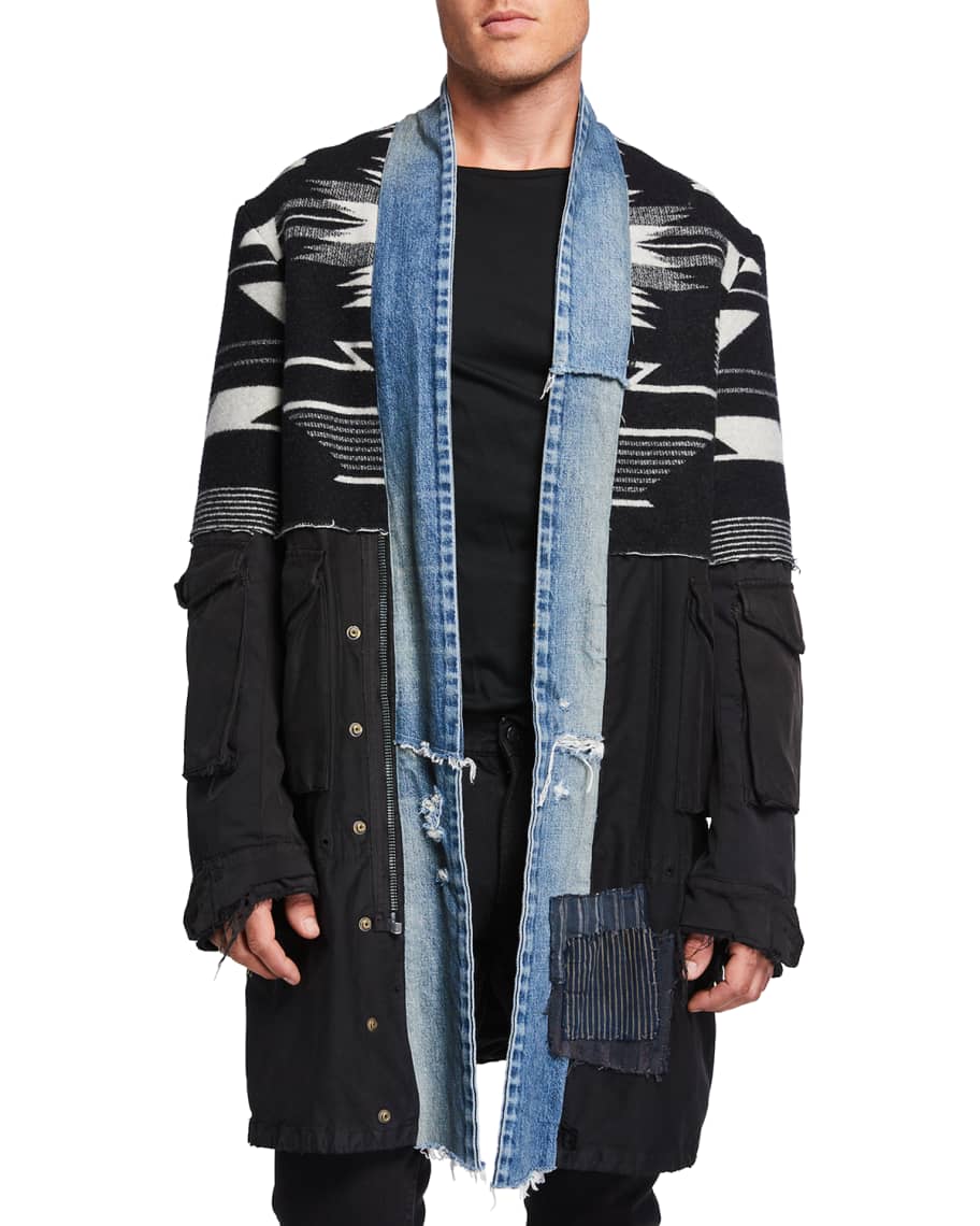 Greg Lauren Men's GL1 Blanket Long Jacket | Neiman Marcus