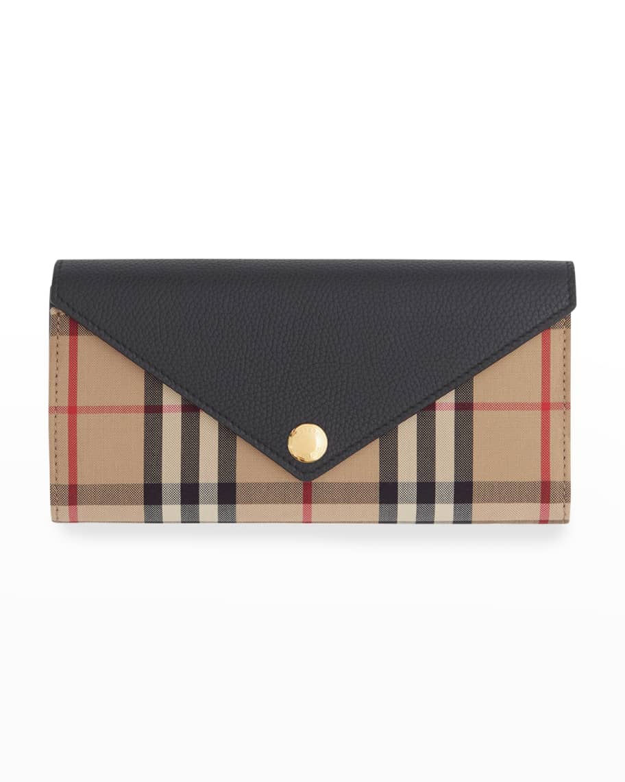 Burberry Halton Vintage Check Envelope Wallet | Neiman Marcus
