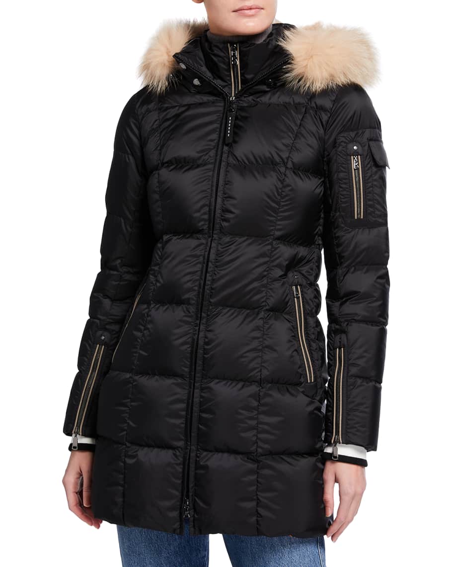 Bogner Holly Fur Ruff Detachable Hood Puffer Coat | Neiman Marcus