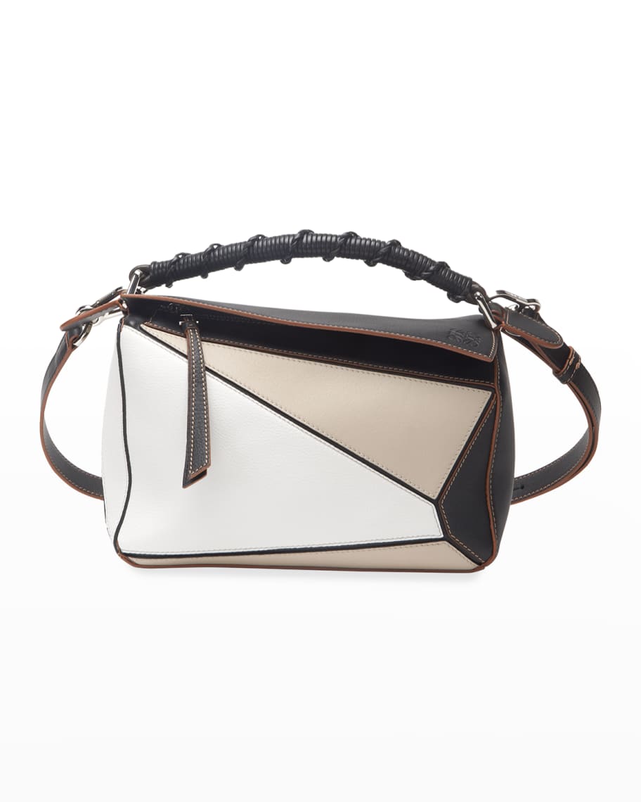 Black Puzzle small grained-leather cross-body bag, LOEWE