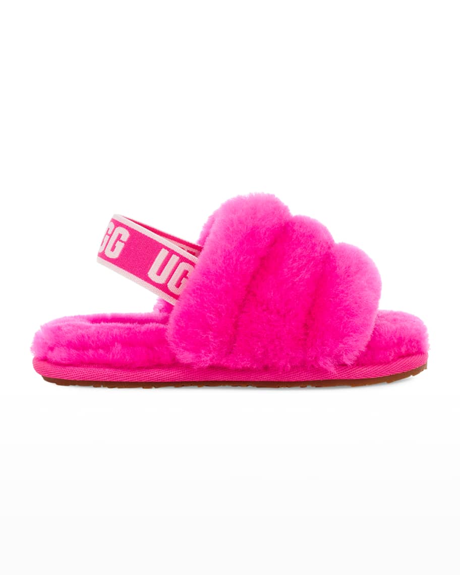 UGG Girl's Fluff Yeah Shearling Slides, Baby/Toddlers | Neiman Marcus