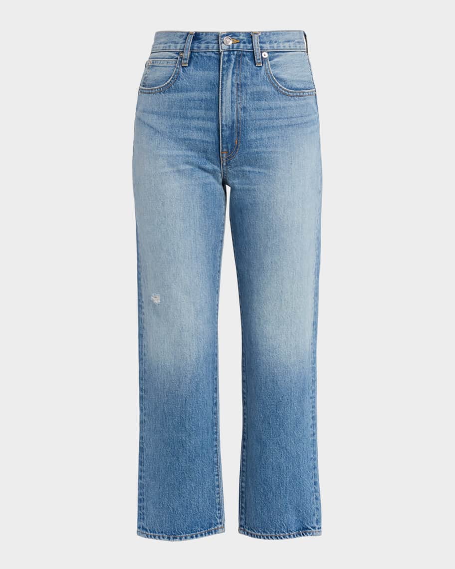 London Cropped Straight-Leg Jeans