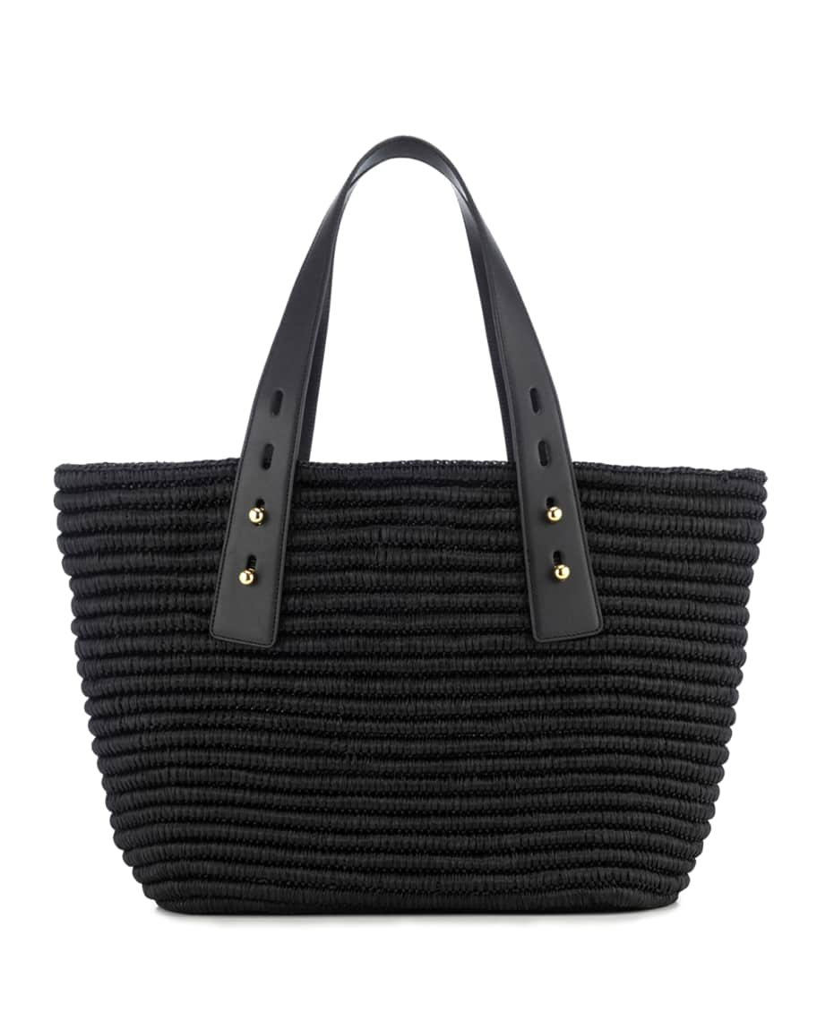 FRAME Les Second Medium Raffia Tote Bag | Neiman Marcus