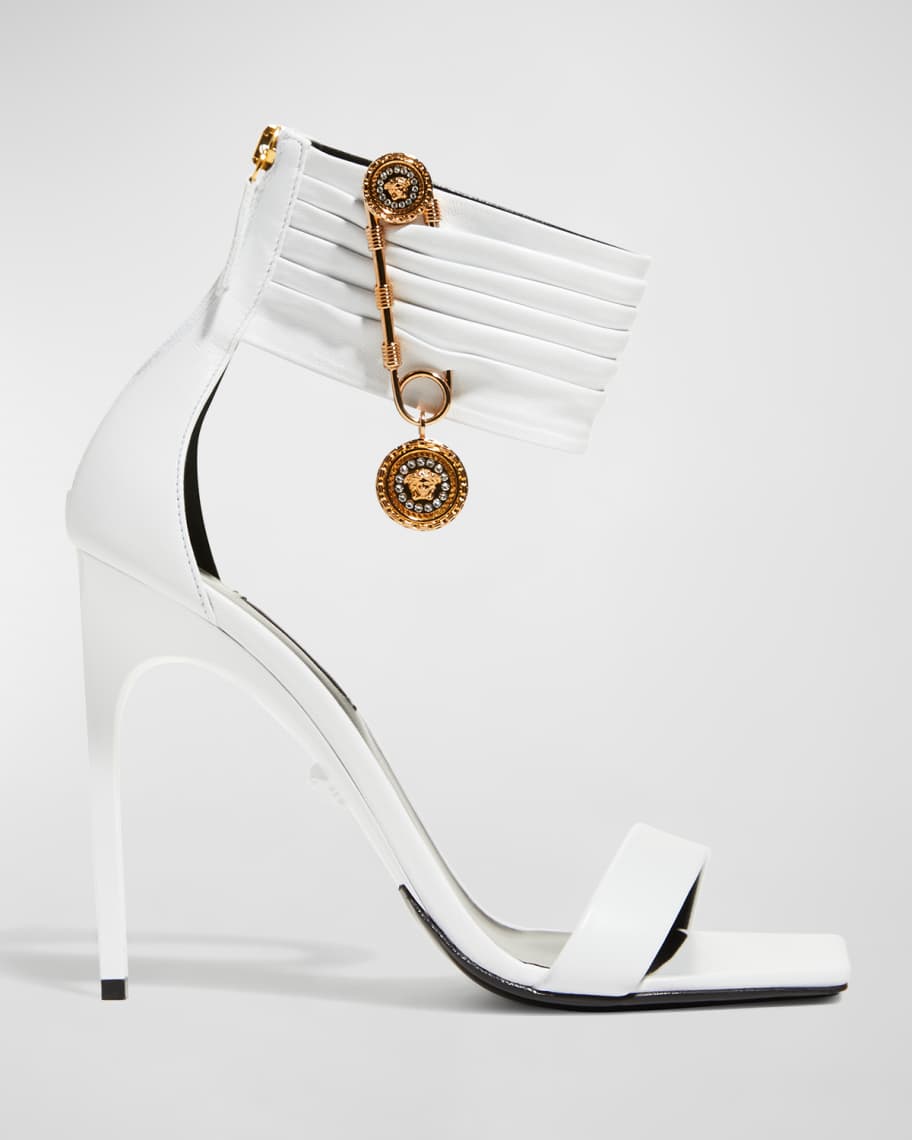 Versace 110MM Versace Safety Pin Sandals | Neiman Marcus