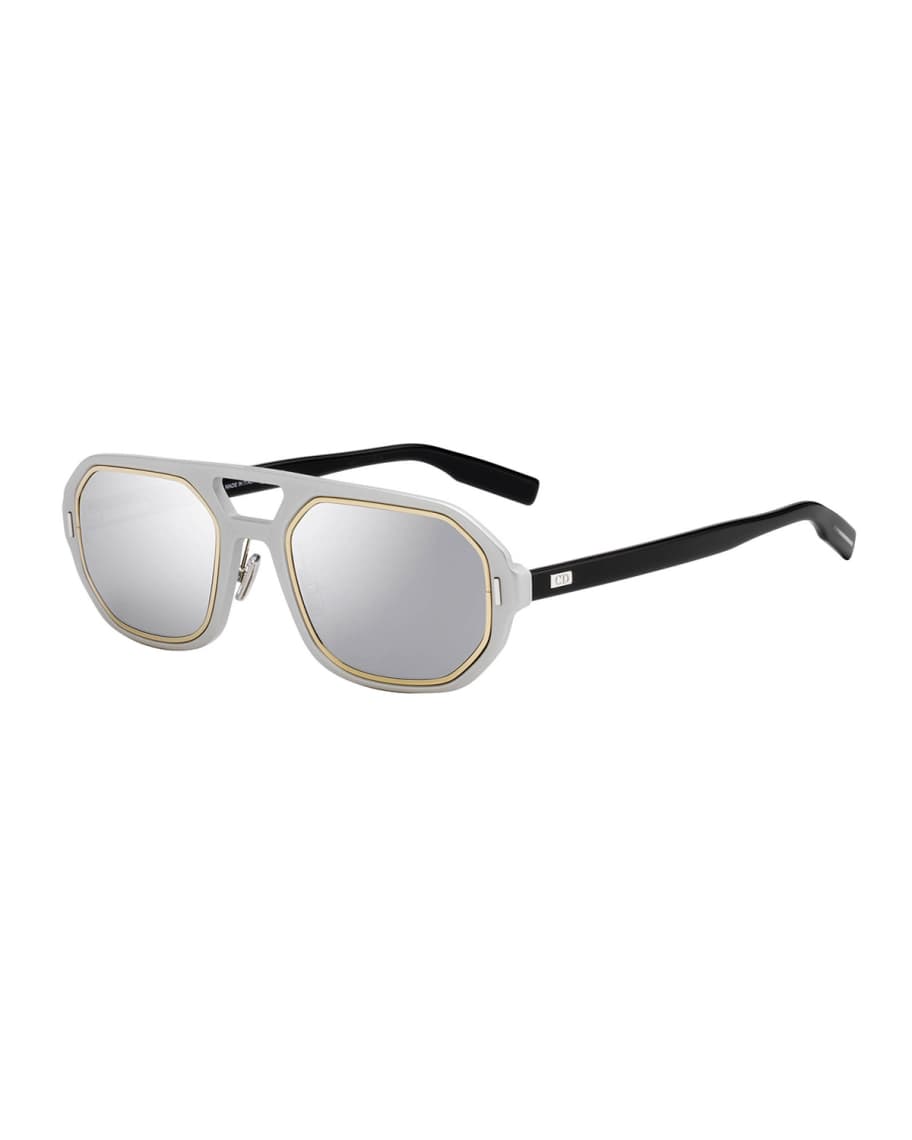 Dior Men s Octagonal Metal Trim Sunglasses Neiman Marcus