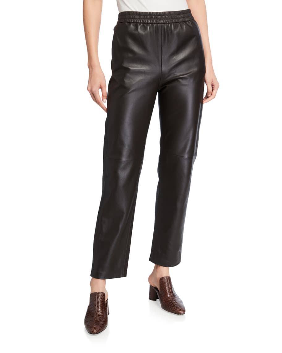 Co Straight Leg Leather Pants Neiman Marcus