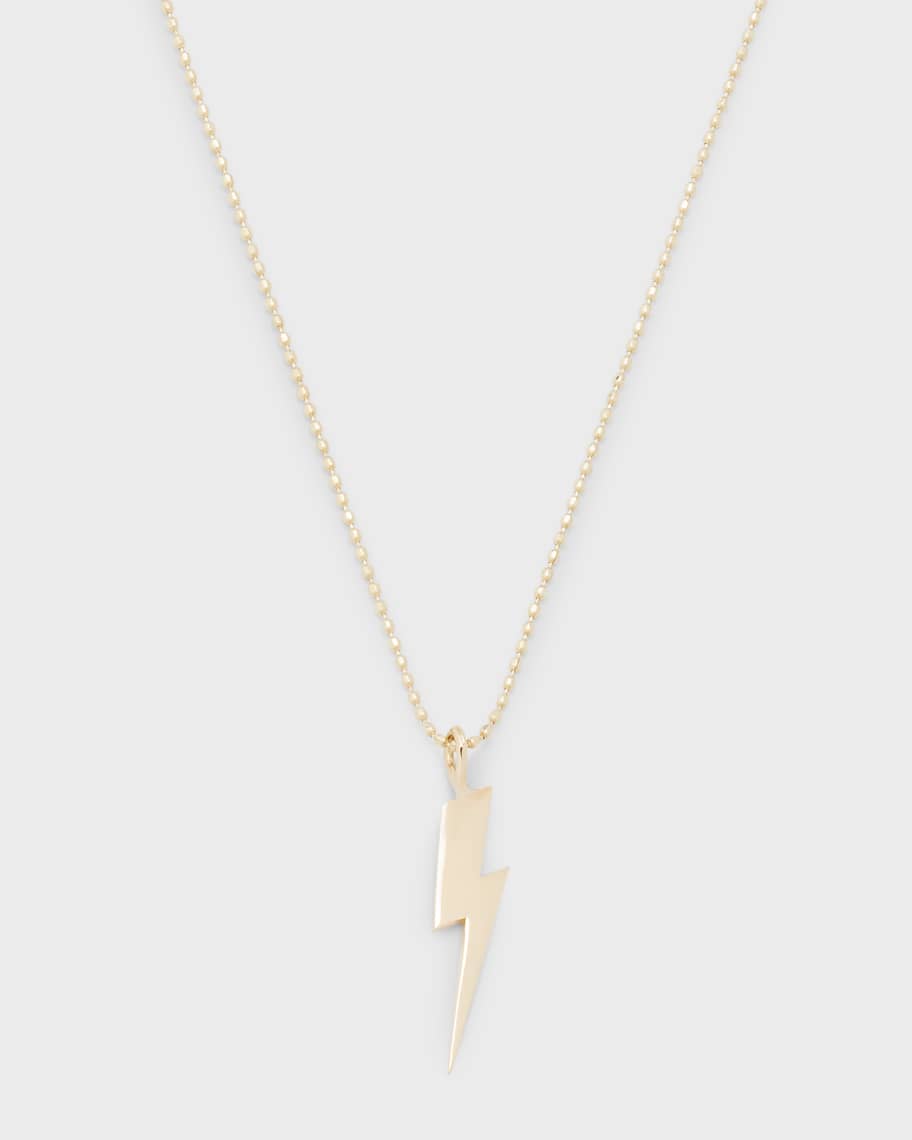 Sydney Evan 14k Pure Lightning Bolt Necklace Neiman Marcus