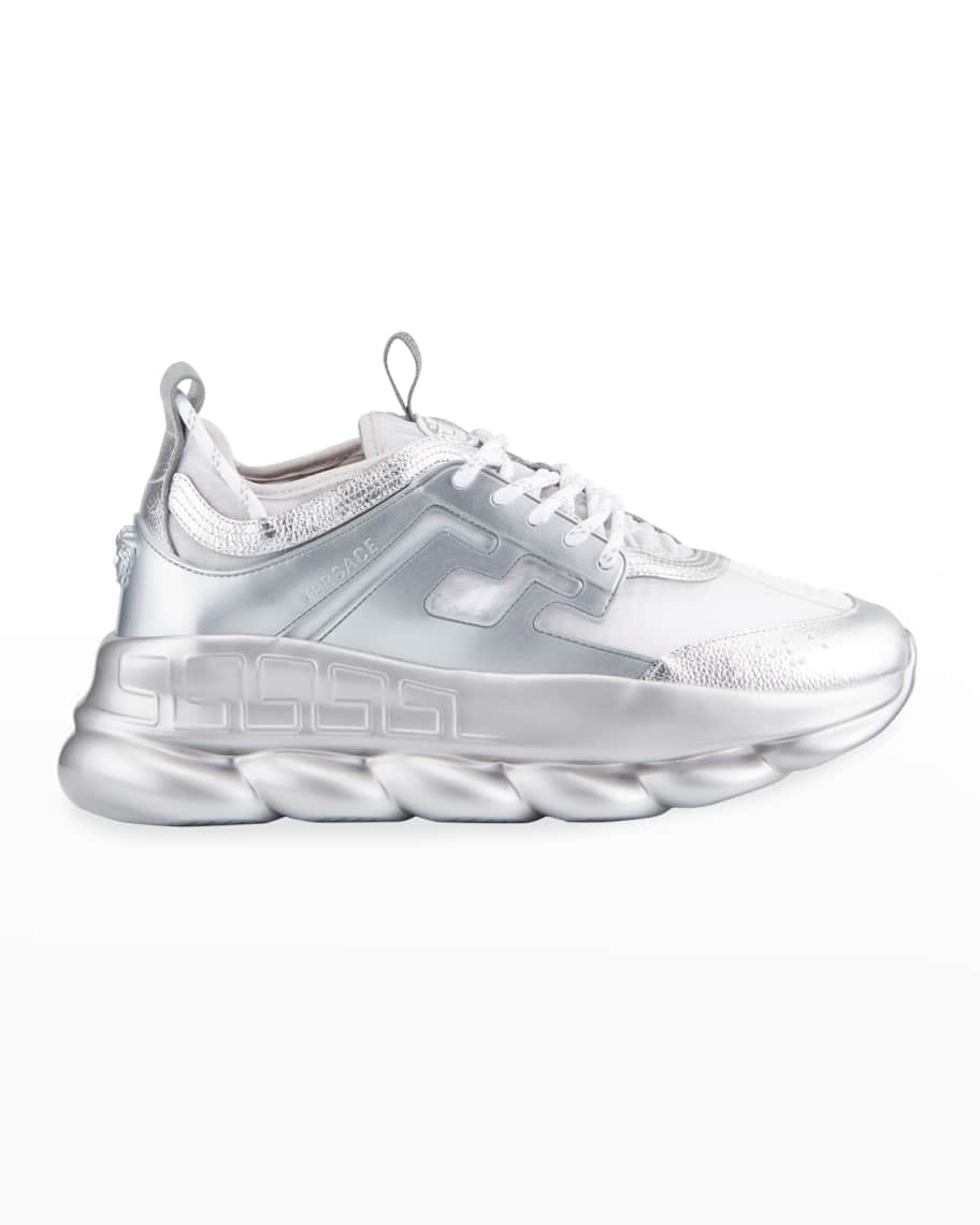 Casual Wear White Versace Chain Reaction Shoes