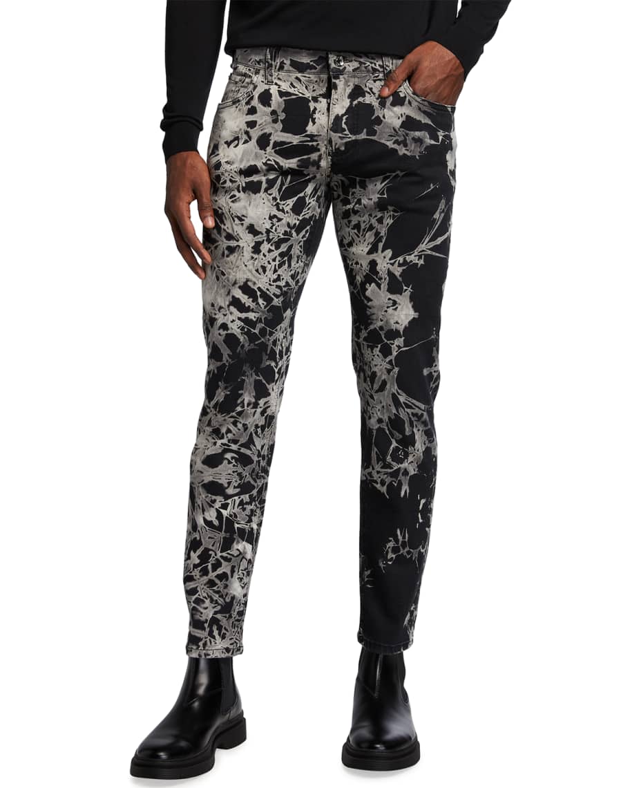 Dolce&Gabbana Men's Slim-Fit Tie-Dye Jeans | Neiman Marcus