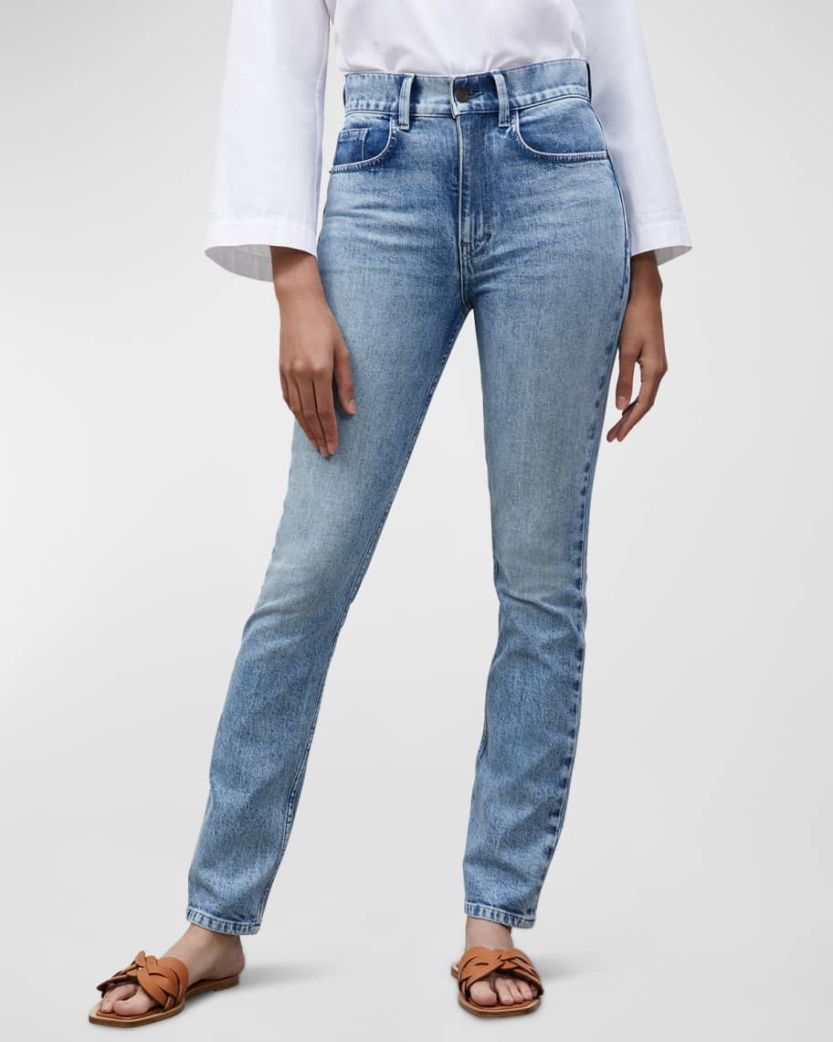 Lafayette 148 New York High Rise Straight Ankle Reeve Jean | Neiman Marcus
