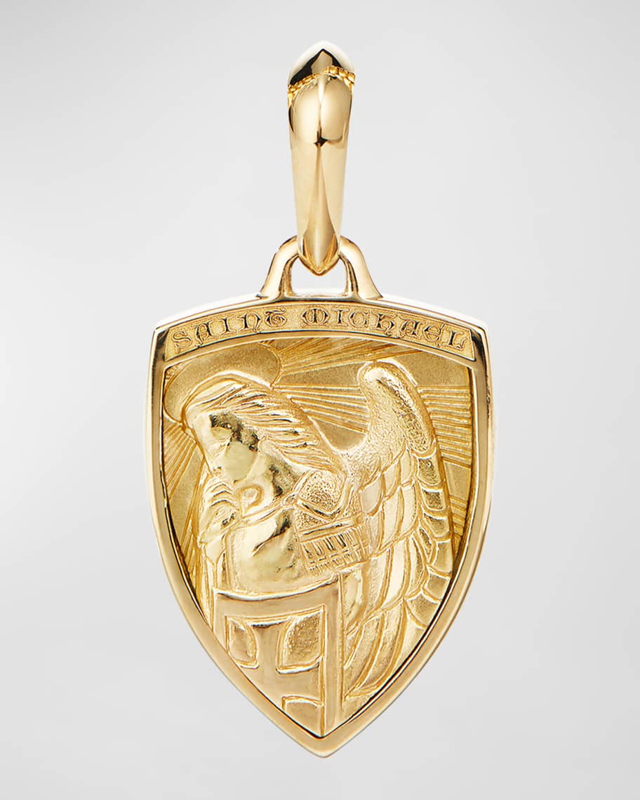 David Yurman Men s St. Michael Amulet in 18K Gold 26mm