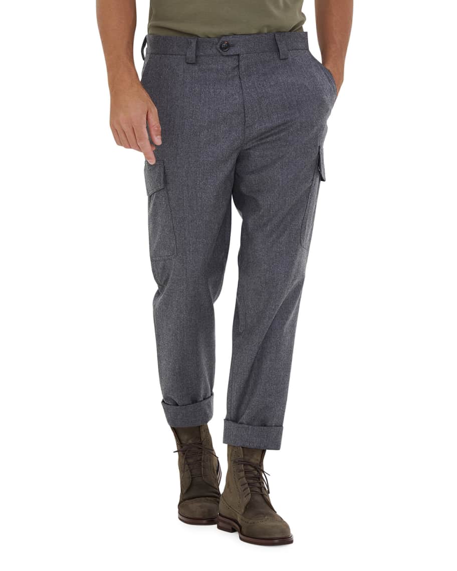 flannel and cargo pants