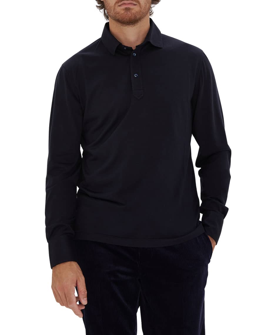 Brunello Cucinelli Logo Long-Sleeved Polo Shirt