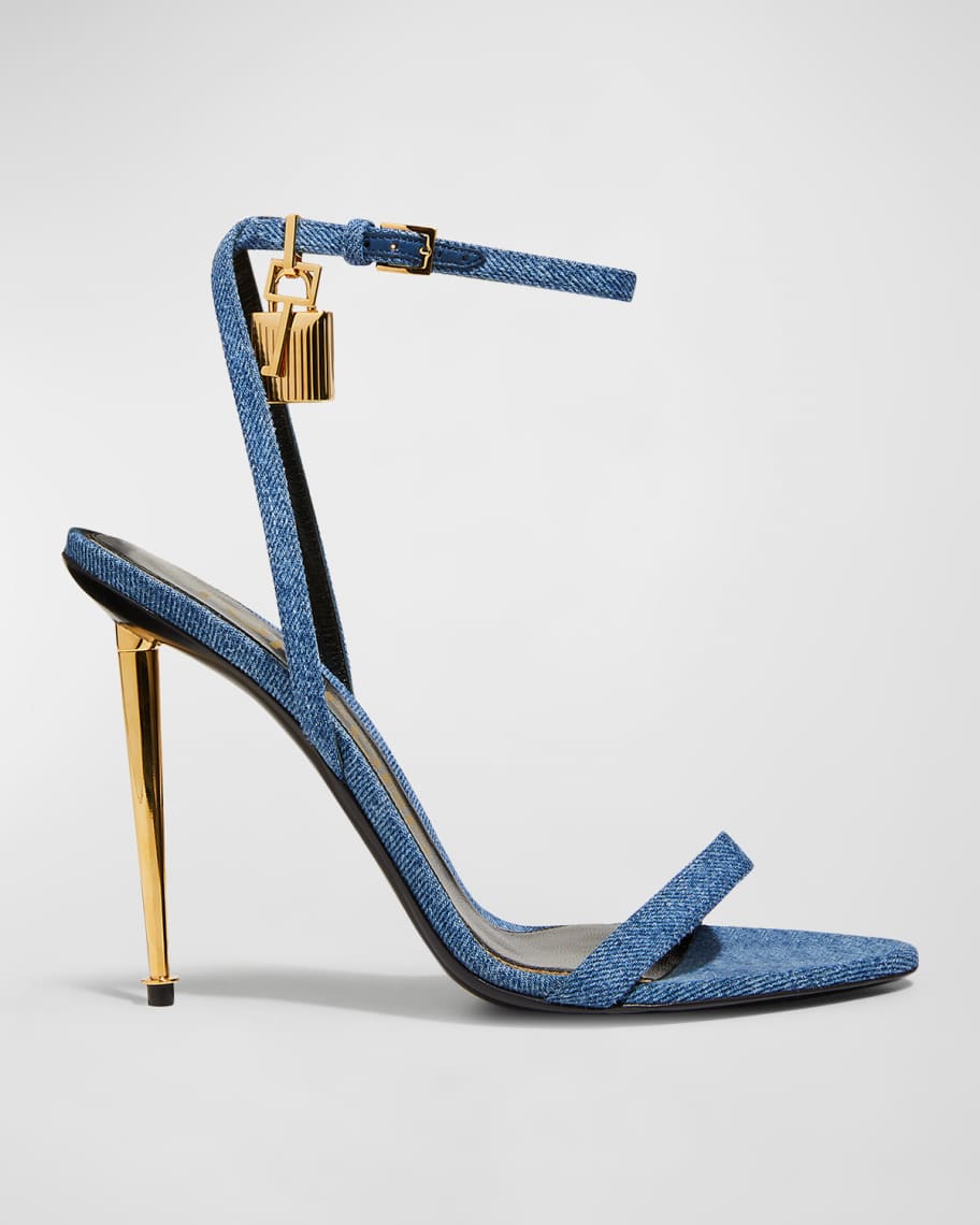 Louis Vuitton Denim Wedge Shoes Heels