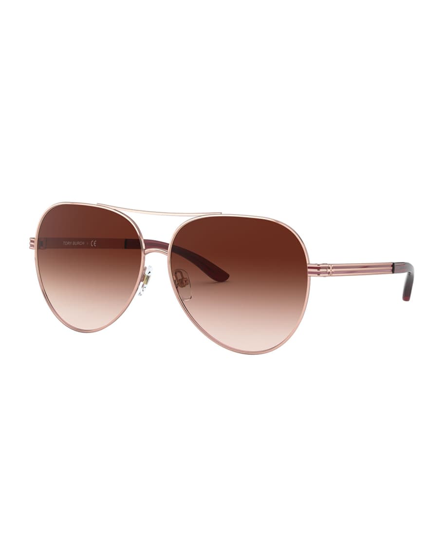 Tory burch metal aviator sunglasses sales