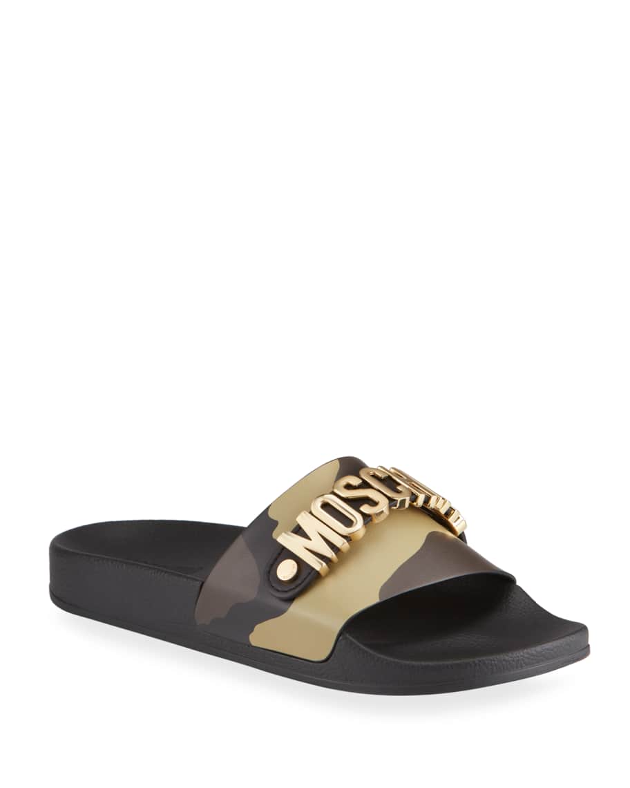 Moschino camo slides clearance