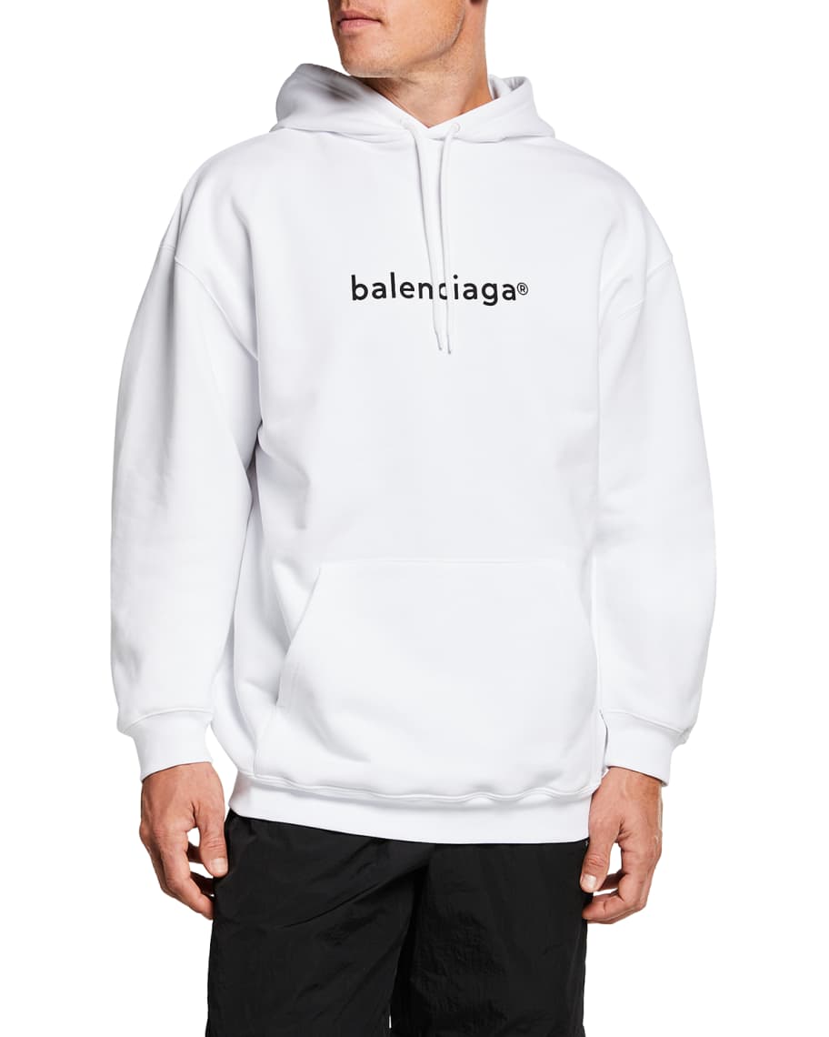 Balenciaga Men s Copyright Logo Hoodie Neiman Marcus