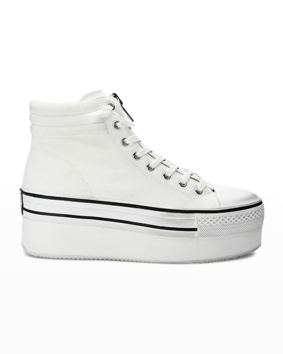 Ash Jagger Canvas Platform Zip Sneakers
