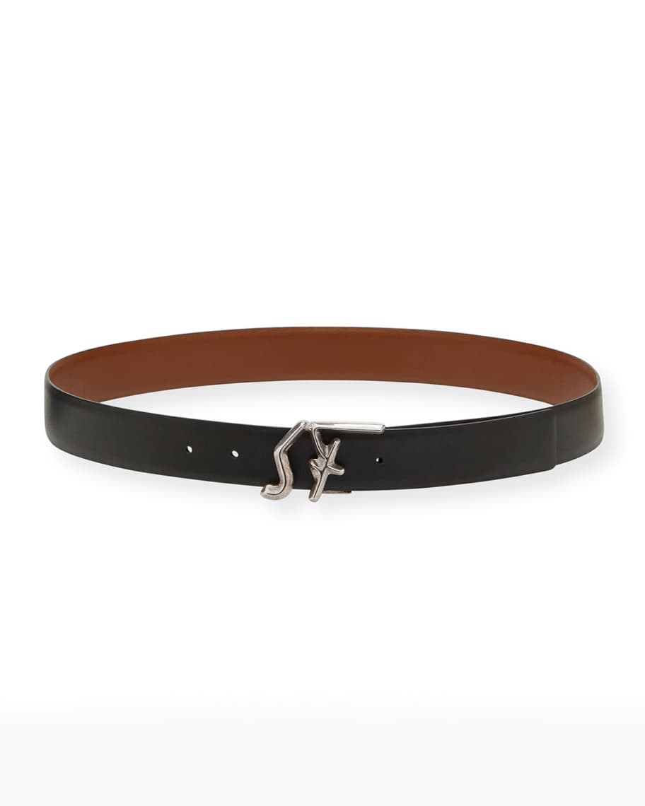 Ferragamo Men s SF Buckle Reversible Leather Belt Cut to Size