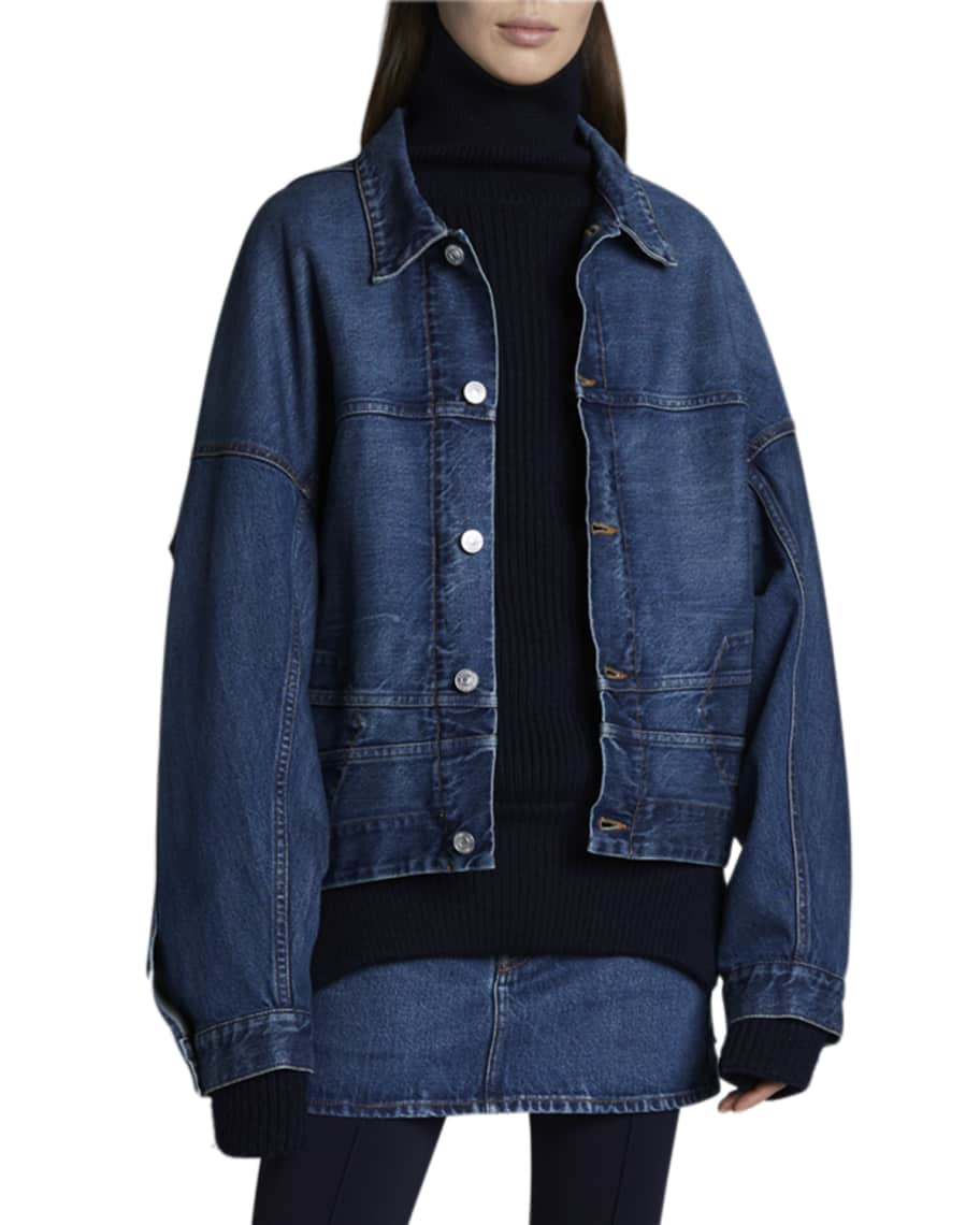 Balenciaga Blue Bb Monogram Denim Jacket