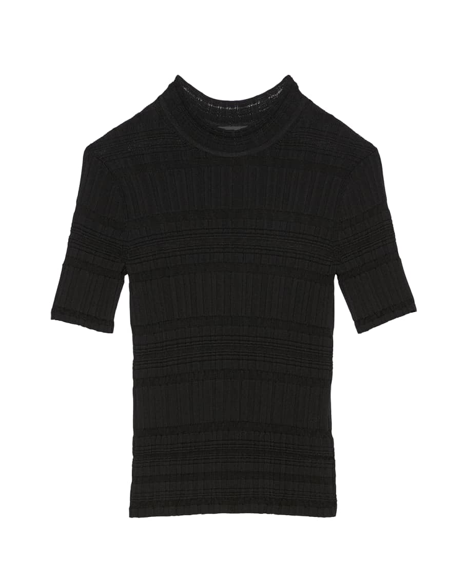 Theory Striped Rib Sweater | Neiman Marcus