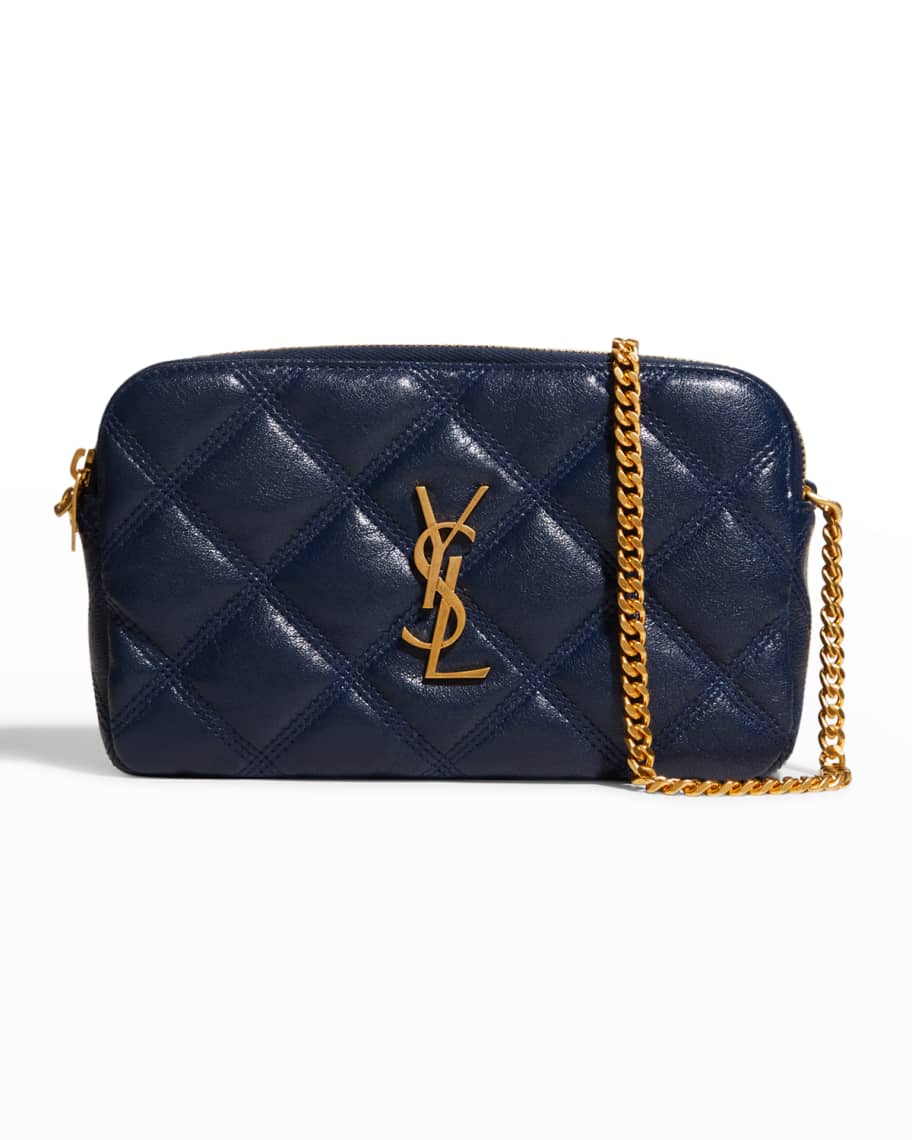 Saint Laurent Becky YSL Quilted Double Zip Pouch Bag Neiman Marcus