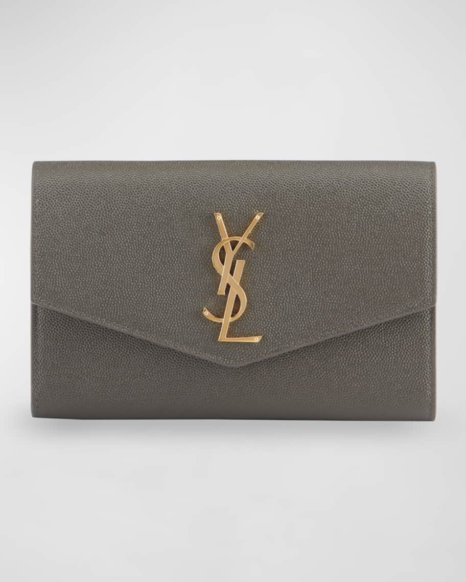 Saint Laurent Tricolor Ysl Monogram Nappa Leather Wallet on Chain