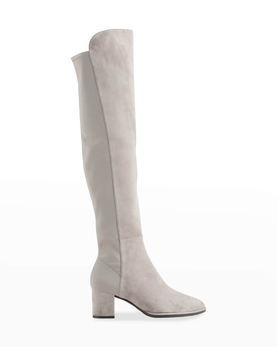 Stuart Weitzman Harper Stretch Suede Tall Boots | Neiman Marcus