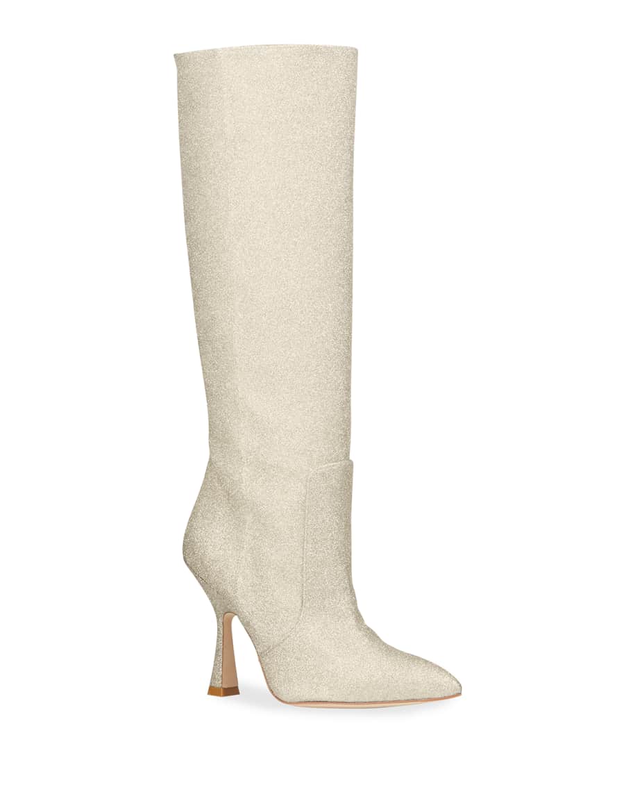 Stuart Weitzman Parton Glitter Knee Boots Neiman Marcus