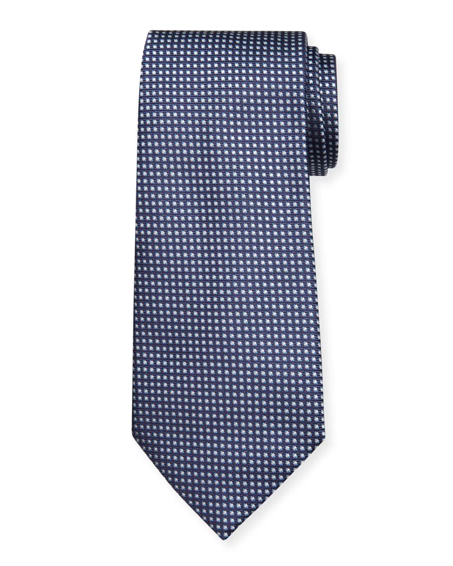 Emporio Armani Men's Small Dot-Print Silk Tie | Neiman Marcus