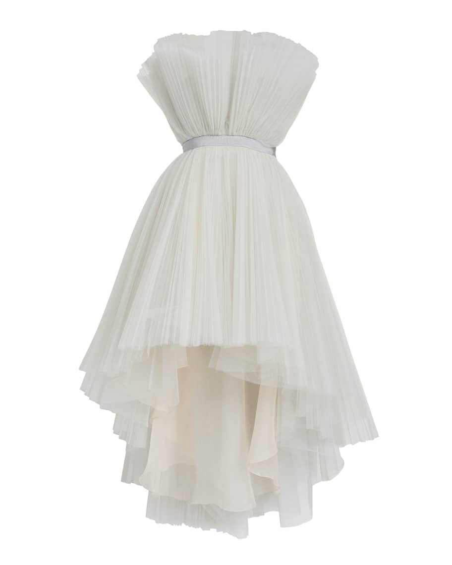 Giambattista Valli Strapless Tulle High-Low Dress | Neiman Marcus