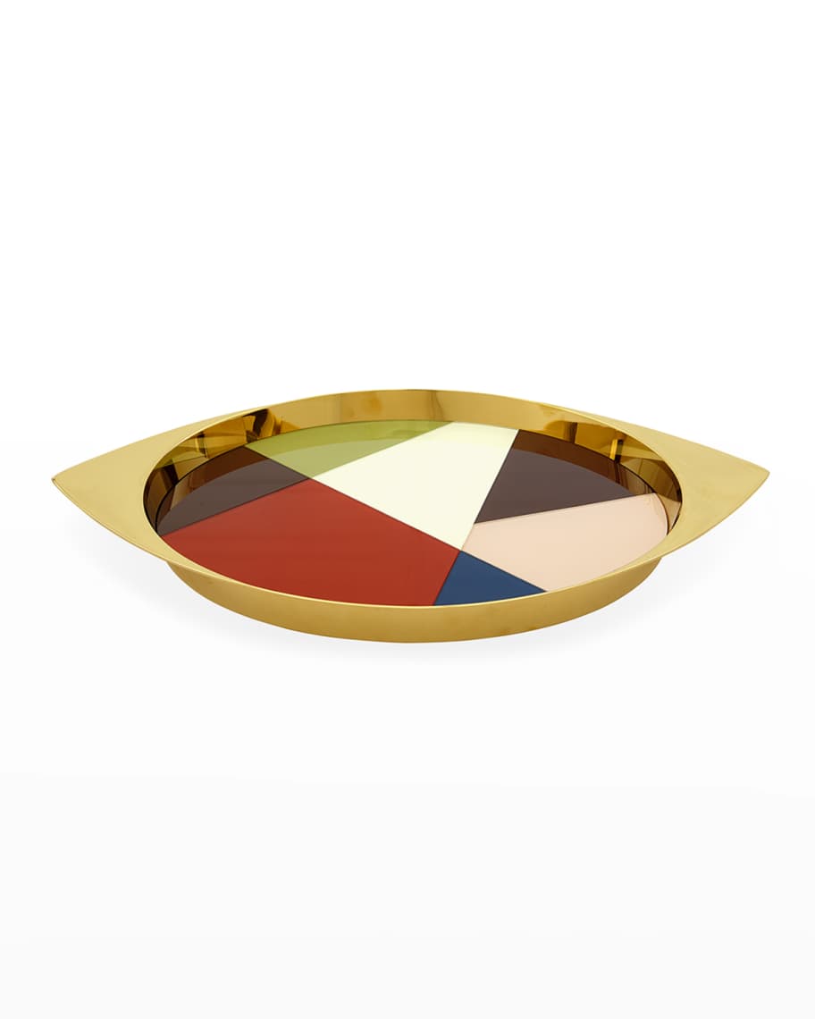 Jonathan Adler Harlequin Fractal Glass Tray | Neiman Marcus