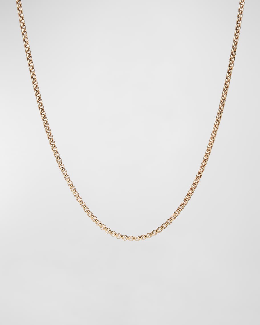 David Yurman 18k 2.7mm Small Box Chain Necklace, 20