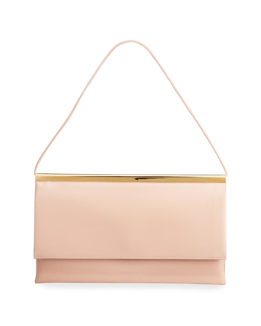 Jil Sander Lucio Leather Dual-Flap Shoulder Bag | Neiman Marcus