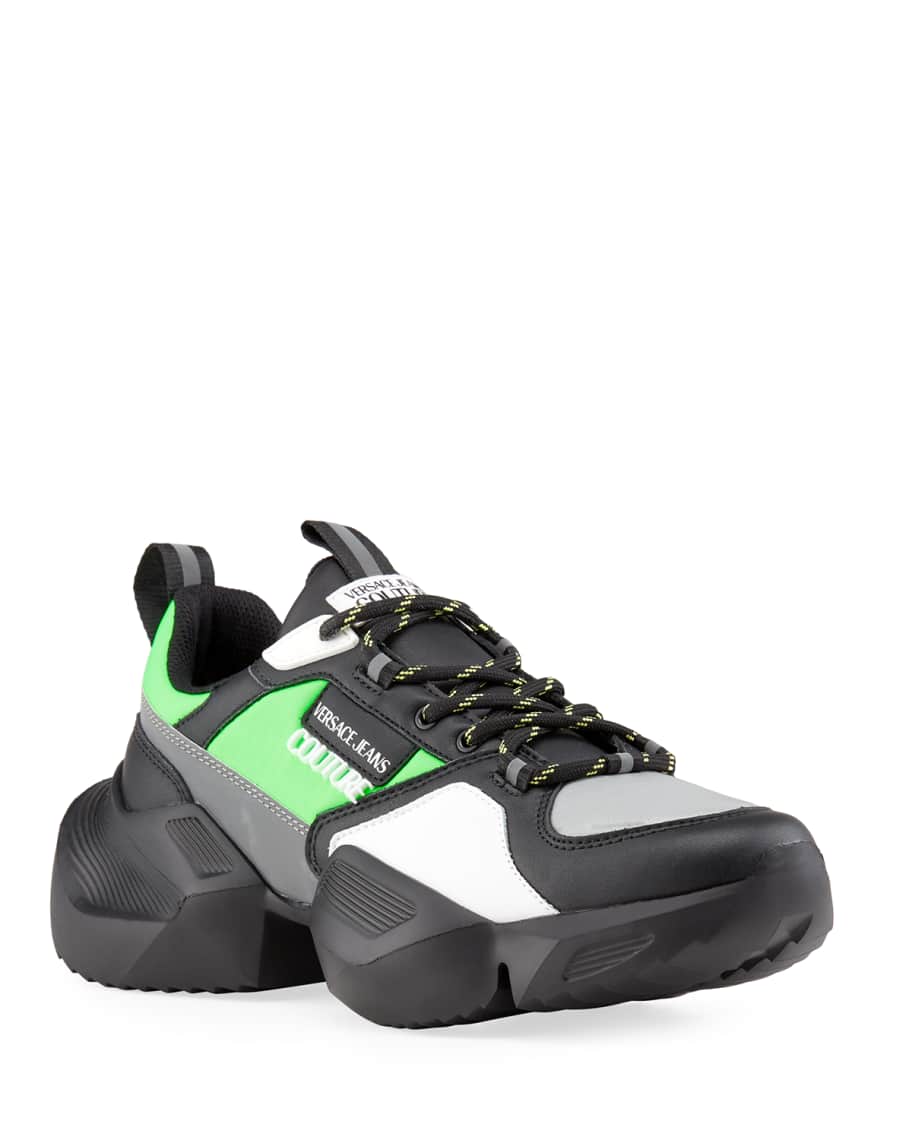 Versace colorblock sneakers discount