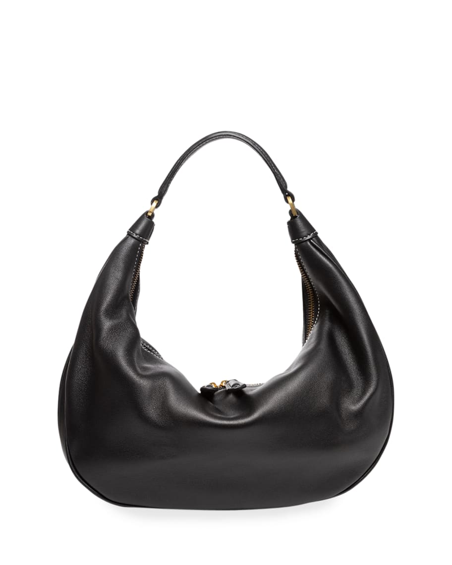 Staud Sasha Medium Leather Shoulder Bag